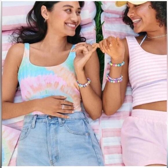 Stoney Clover Lane x Target Swimsuit Pink Tie Dye High Leg XXS or Small‎ NWT - Picture 10 of 12